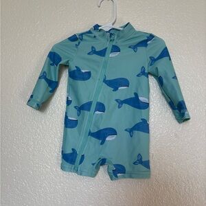 Carter's Blue Whale Print Kids Swimsuit